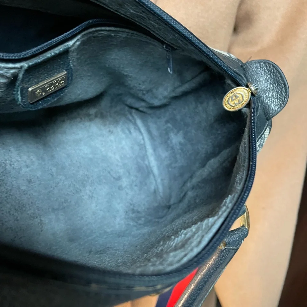 Authentic Gucci vintage web sherry line satchel bag (WN31) 002.39.0269 - Picture 10 of 16